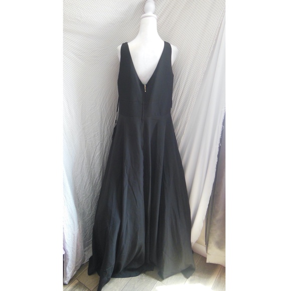NEW Ieena Mac Duggal BLACK Classic SLEEVELESS Empire Waist A-LINE BALL GOWN - Picture 10 of 15